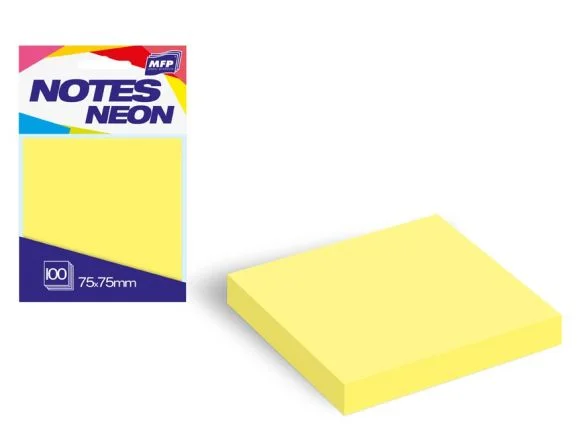 bloček samolepící 75x75mm 100 listů žlutý neon 7500889 Jen Po Omezenou Doba