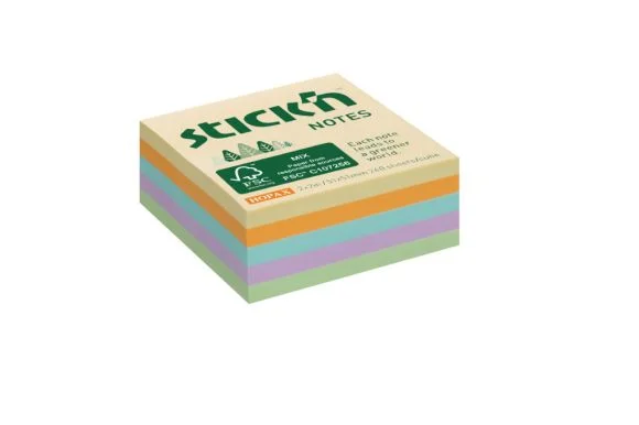 Samolepící kostka FSC 51x51mm, 240lístků pastel (21888) Výhodná Nabídka