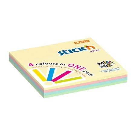 Nakupujte Hned Samolepicí bločky Stick´n by Hopax Magic - 76 x 76 mm / 4 x 25 / pastelové barvy