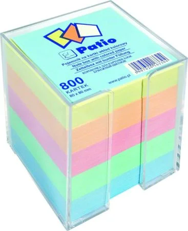 kostka nelepená barevná v plast.zásobníku 8x8 800 listů Zlevněný