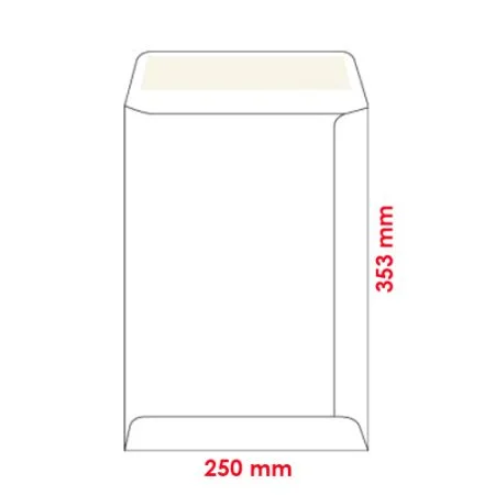 Obálky B4 250 x 353 mm tašky ofset, samolepicí, 250 KS / BAL Vrácení Zdarma