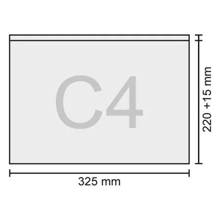 Ověřený Obálka C4 transportní / průhledná 325x220 + 15 mm, bal / 50 ks