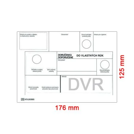Výhodná Nabídka Obálka DVR B6 125x176 mm samoprepis