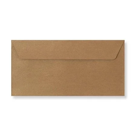 Originální Barevná obálka DL zlatá bronzová texture ,balení 50 ks