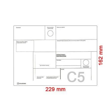 Ověřený Obálky C5 162x229 mm doporučeně, 500 ks