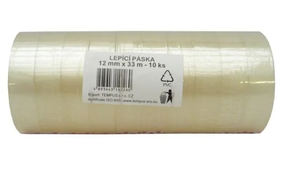 lepící páska 12 x 33 transp. Levný