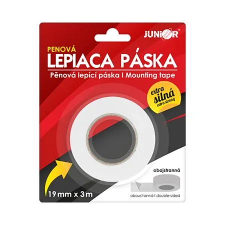 Novinka Lepicí páska oboustranná pěnová19 mm x 3 m x 900mic